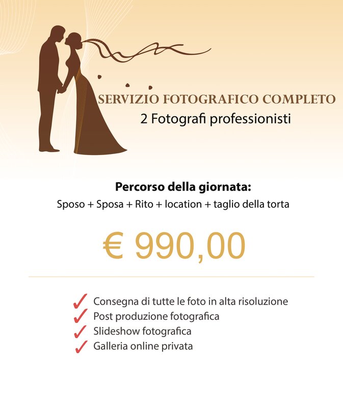 Prezzi fotografo matrimonio Roma